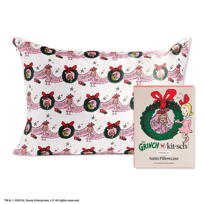 Kitsch The Grinch x Kitsch Standard Satin Pillowcase