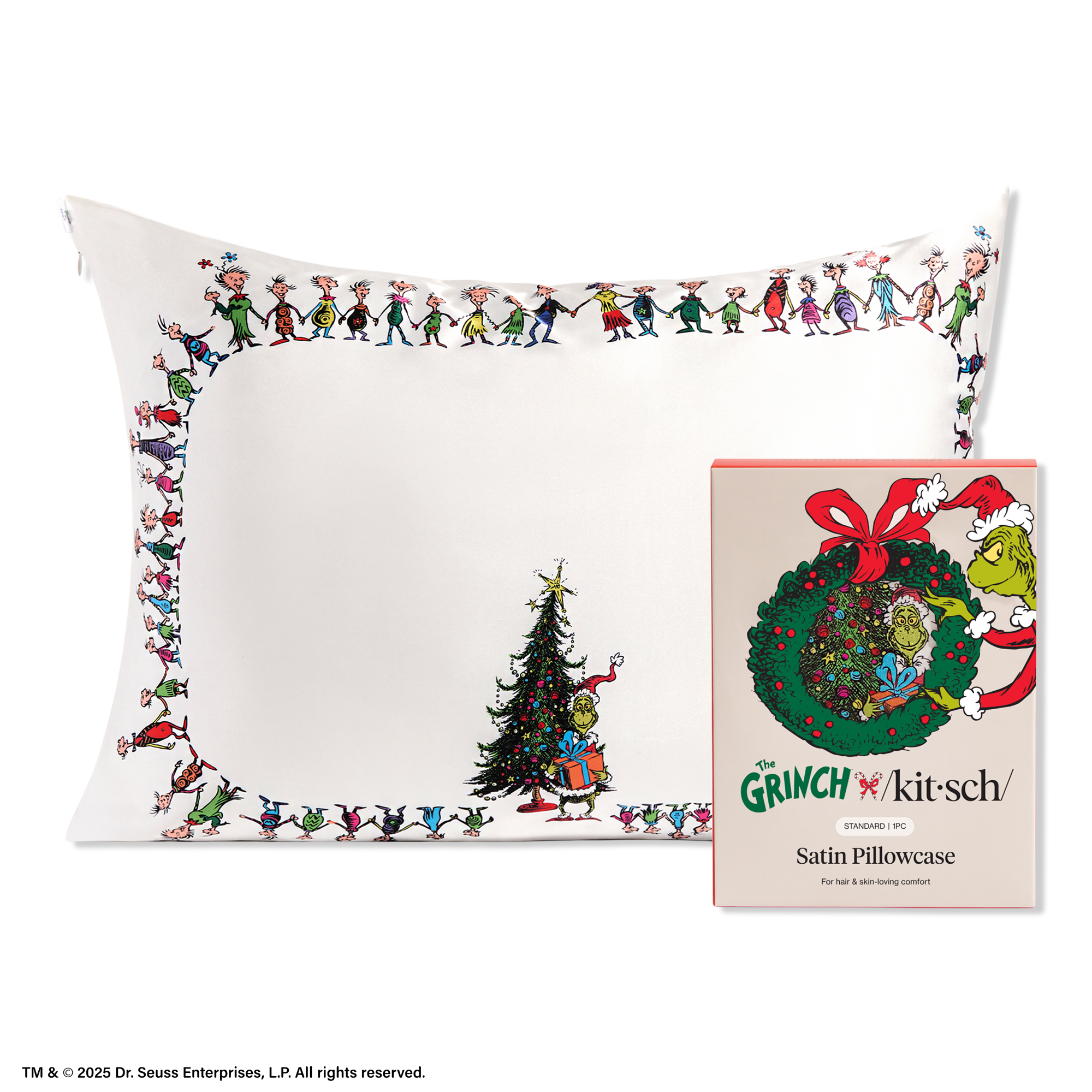 Kitsch The Grinch x Kitsch Standard Satin Pillowcase #1