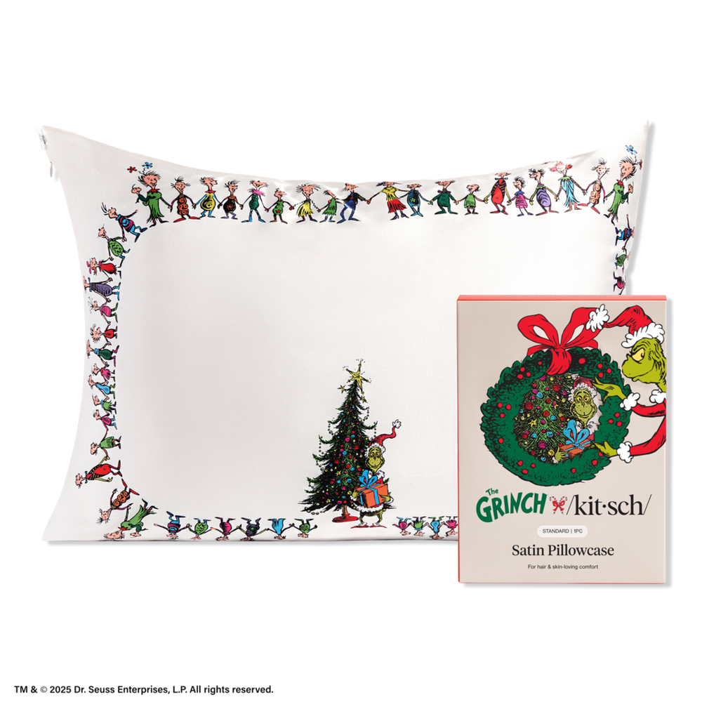 Kitsch The Grinch X  Standard Satin Pillowcase - Whoville