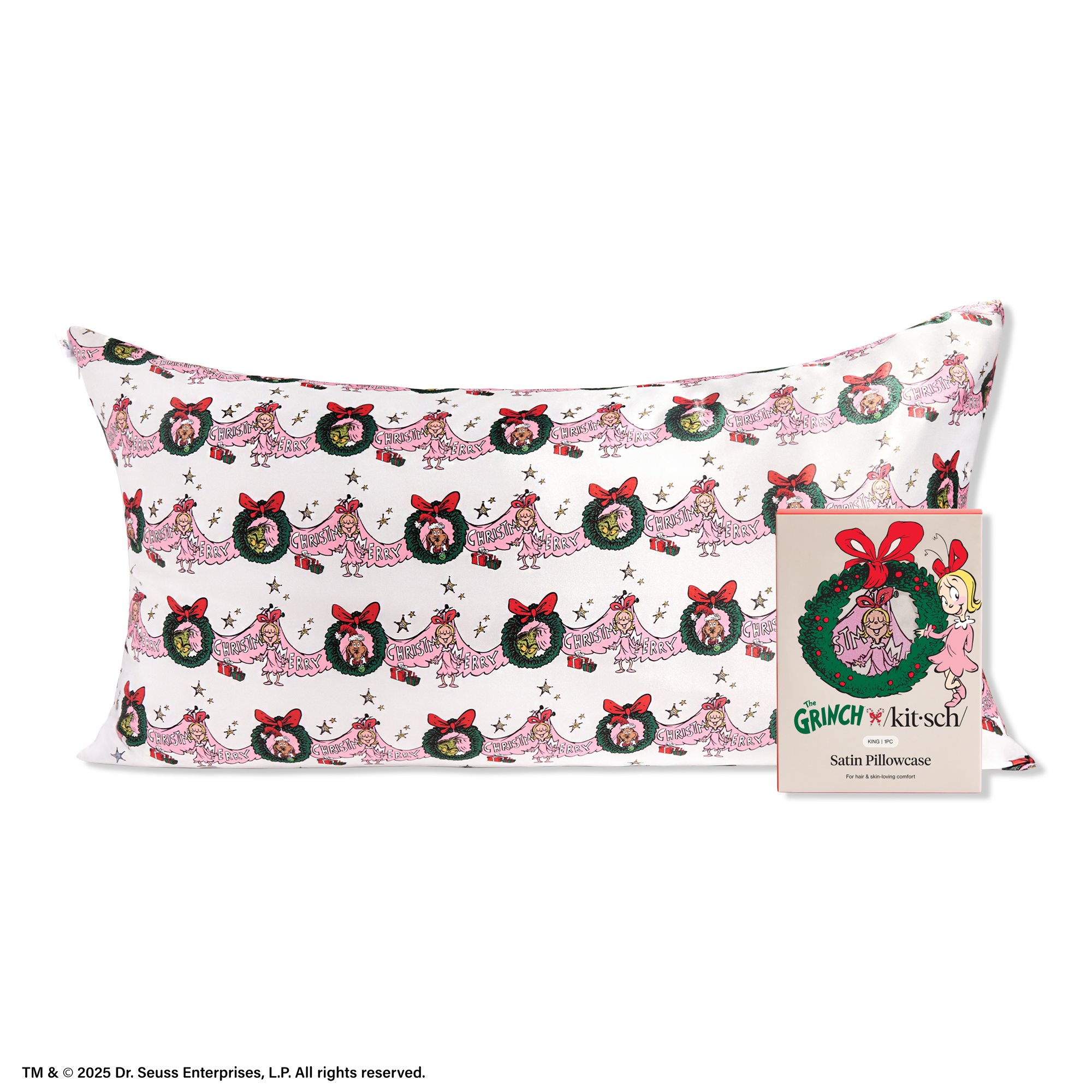 Kitsch The Grinch x Kitsch King Satin Pillowcase #1