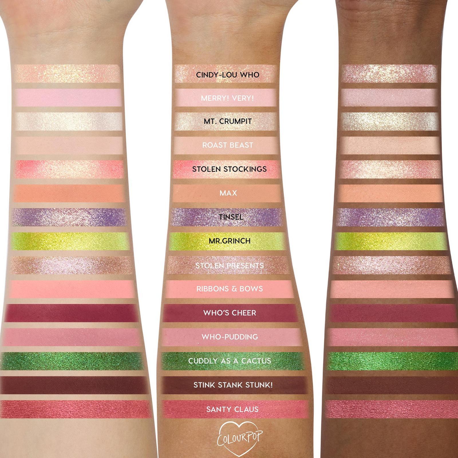 ColourPop x The Grinch How The Grinch Stole Christmas Eyeshadow Palette