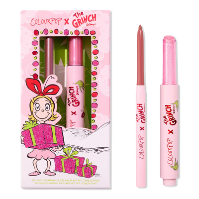 ColourPop ColourPop x The Grinch Pinky Who So Juicy Plumping Gloss Balm & Lip Liner Kit