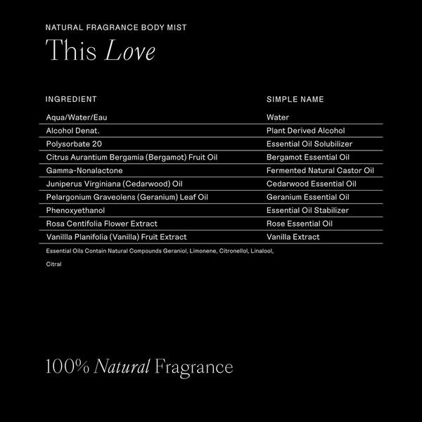 Each & Every This Love Rose & Vanilla Natural Fragrance Body Mist #2