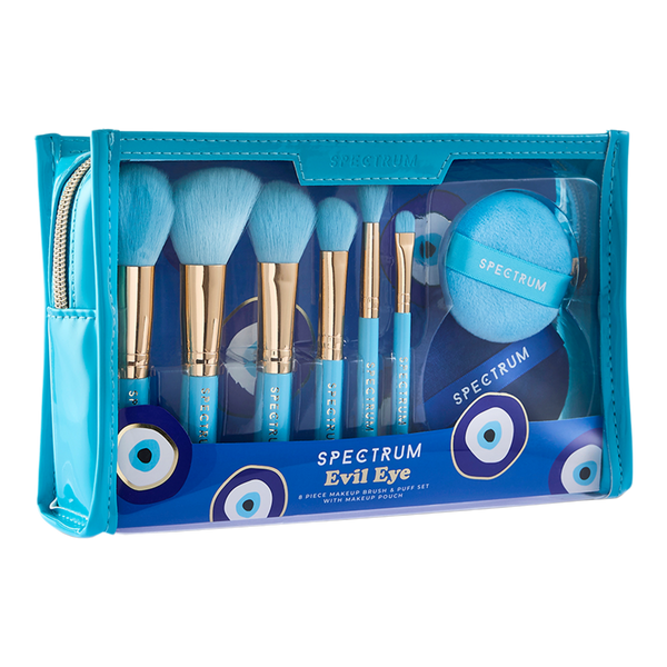 Spectrum Evil Eye 8 Piece Travel Makeup Brush and Velvet Puff Set #2
