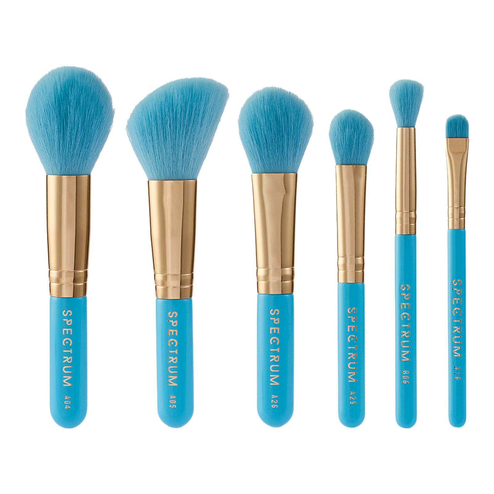 Evil Eye 8 Piece Travel Makeup Brush and Velvet Puff Set