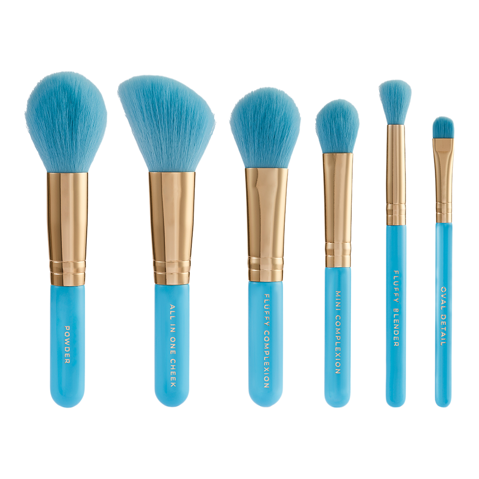 Evil Eye 8 Piece Travel Makeup Brush and Velvet Puff Set