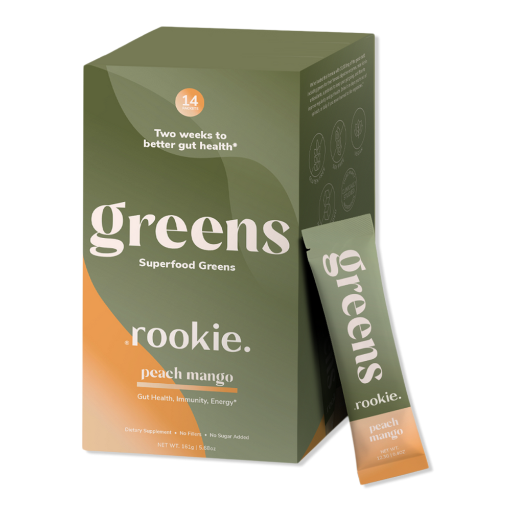 Rookie Wellness Greens & Superfoods: Gut Health + Immune Support - Peach Mango
