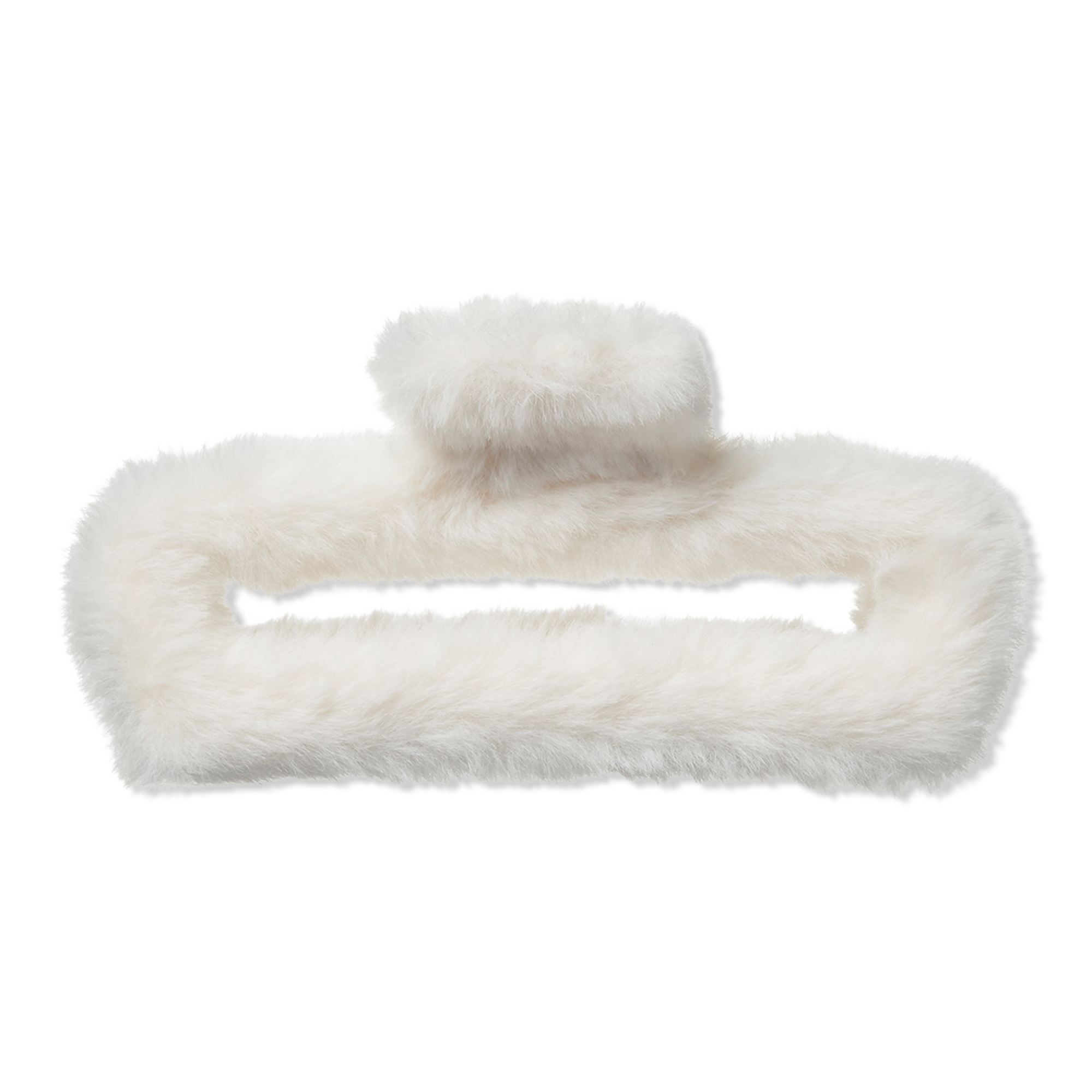 Scünci Open-Cut Faux Fur Claw Clip #1