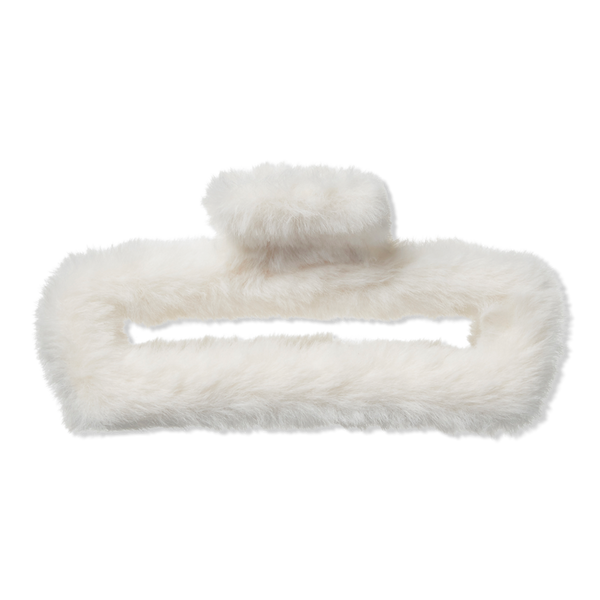 Scünci Open-Cut Faux Fur Claw Clip #1