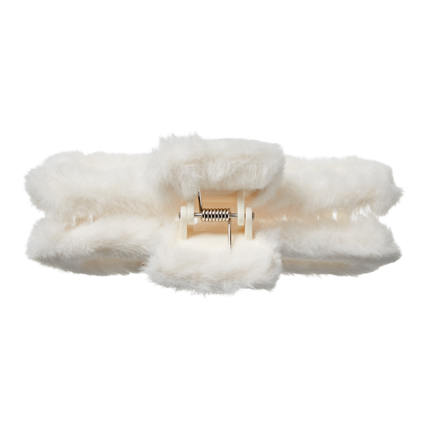 Scünci Open-Cut Faux Fur Claw Clip #3
