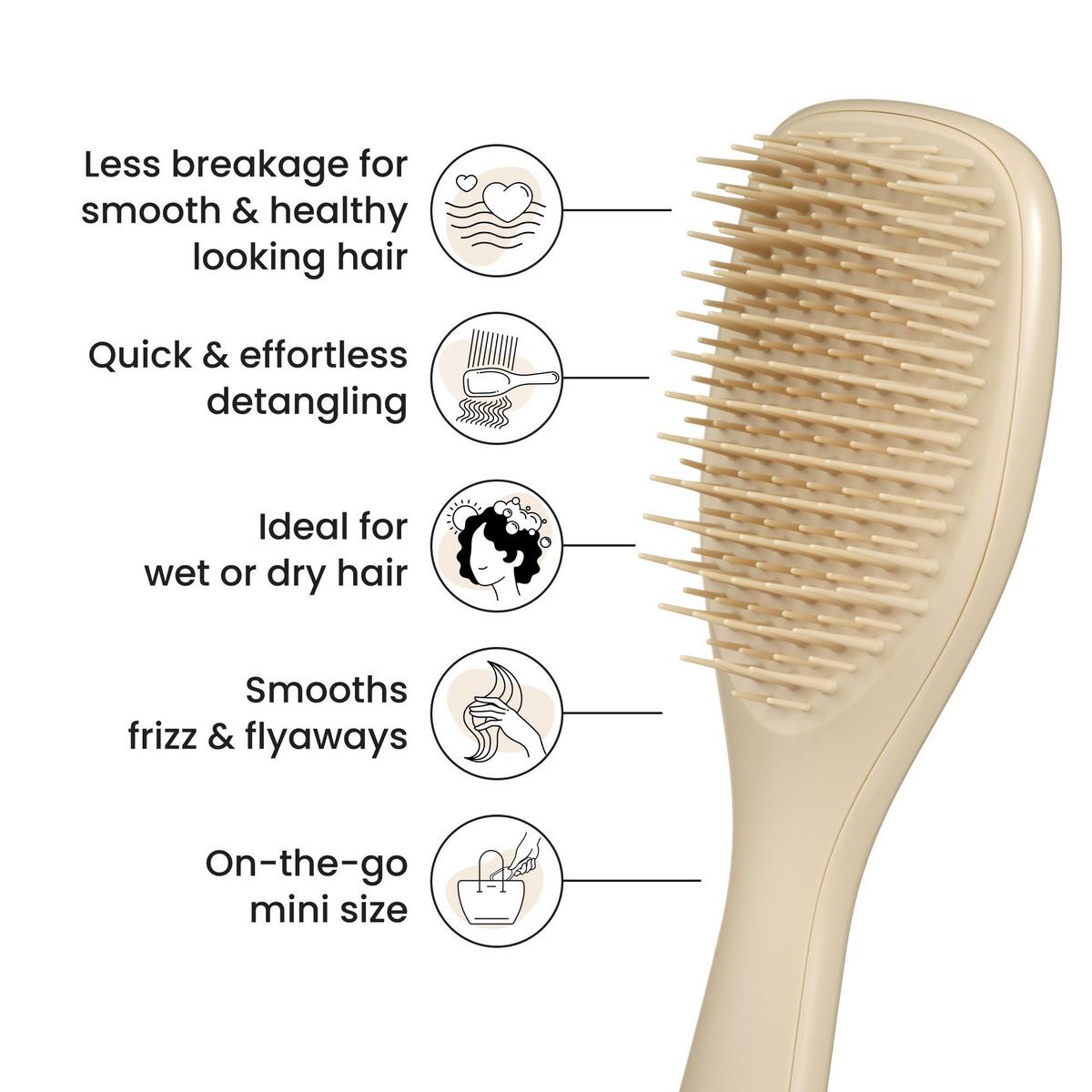 The Mini Ultimate Detangler Hairbrush - Oat Cream