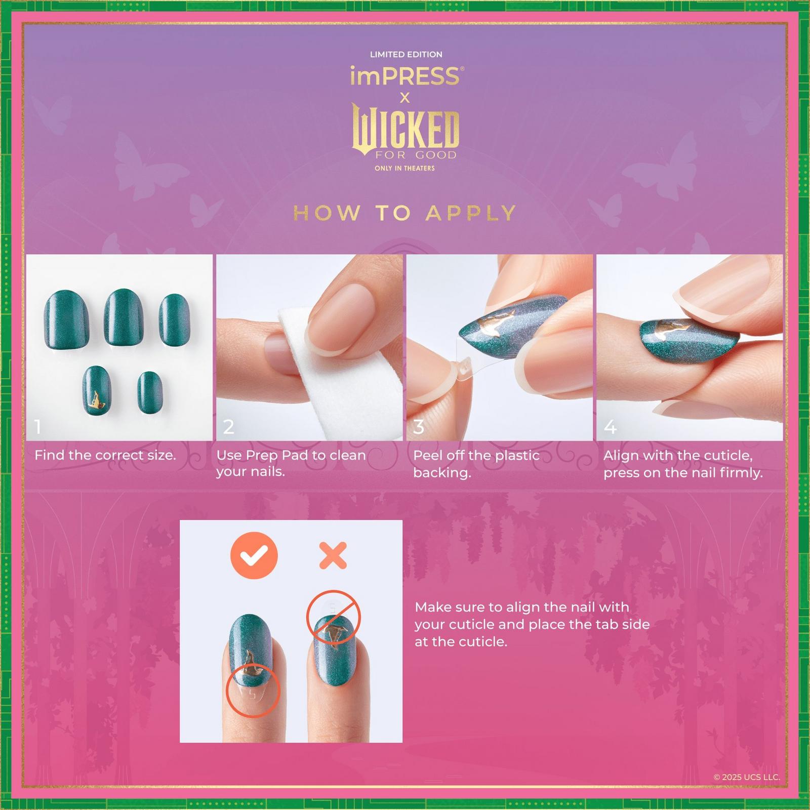 imPRESS X WICKED For Good Press On Nails - Unleash Your Magic