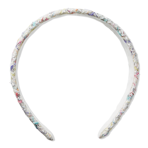 Scünci White Tweed Headband #1