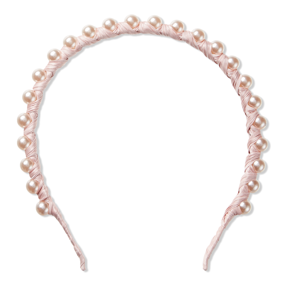 Scünci Wrapped Pearl Headband - Pale Pink In Pink