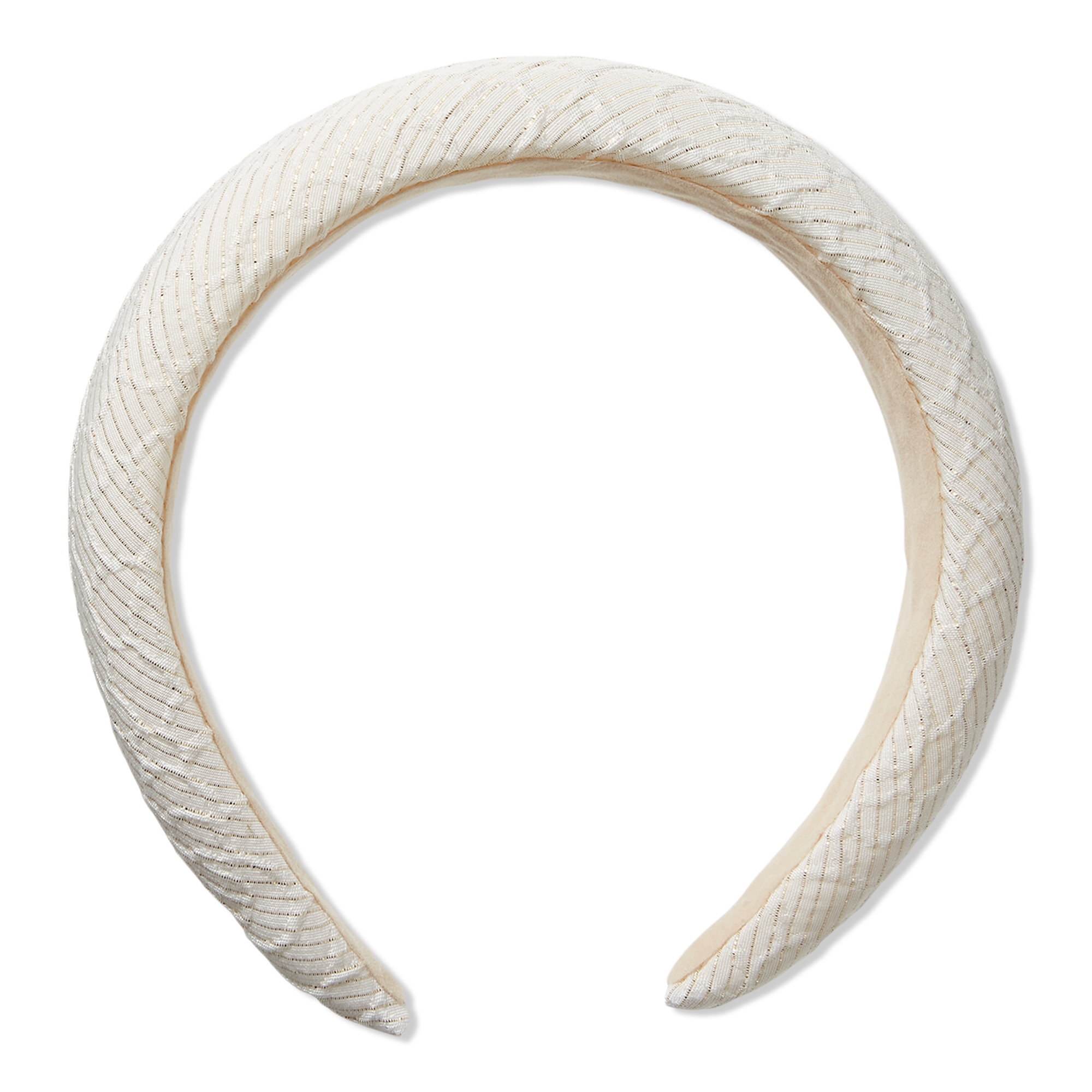 Scünci White Jacquard Headband #1