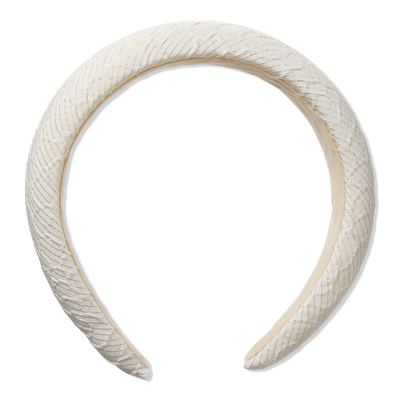 Scünci White Jacquard Headband