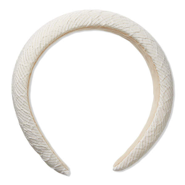 Scünci White Jacquard Headband #1