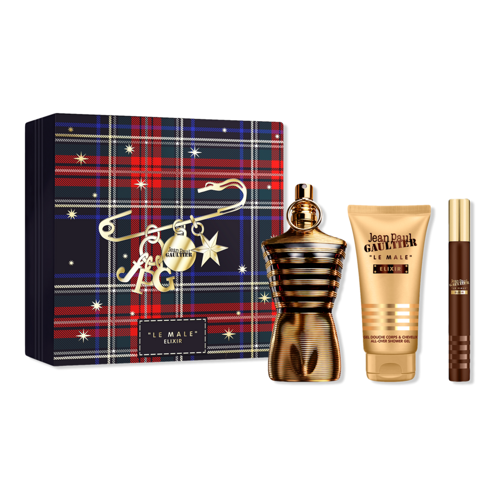 Jean Paul Gaultier Le Male Elixir Eau De Parfum 3 Piece Gift Set