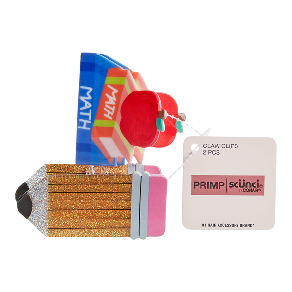 Scünci Pencil and Textbook Claw Clip Set #2