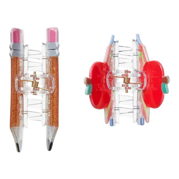 Scünci Pencil and Textbook Claw Clip Set #3