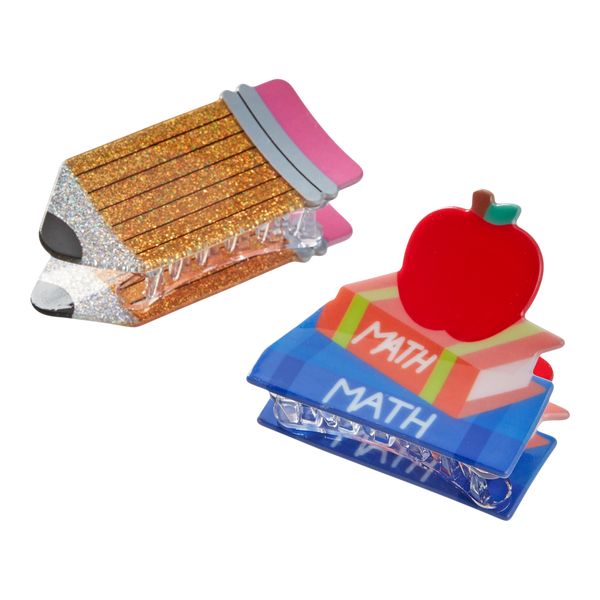 Scünci Pencil and Textbook Claw Clip Set #4