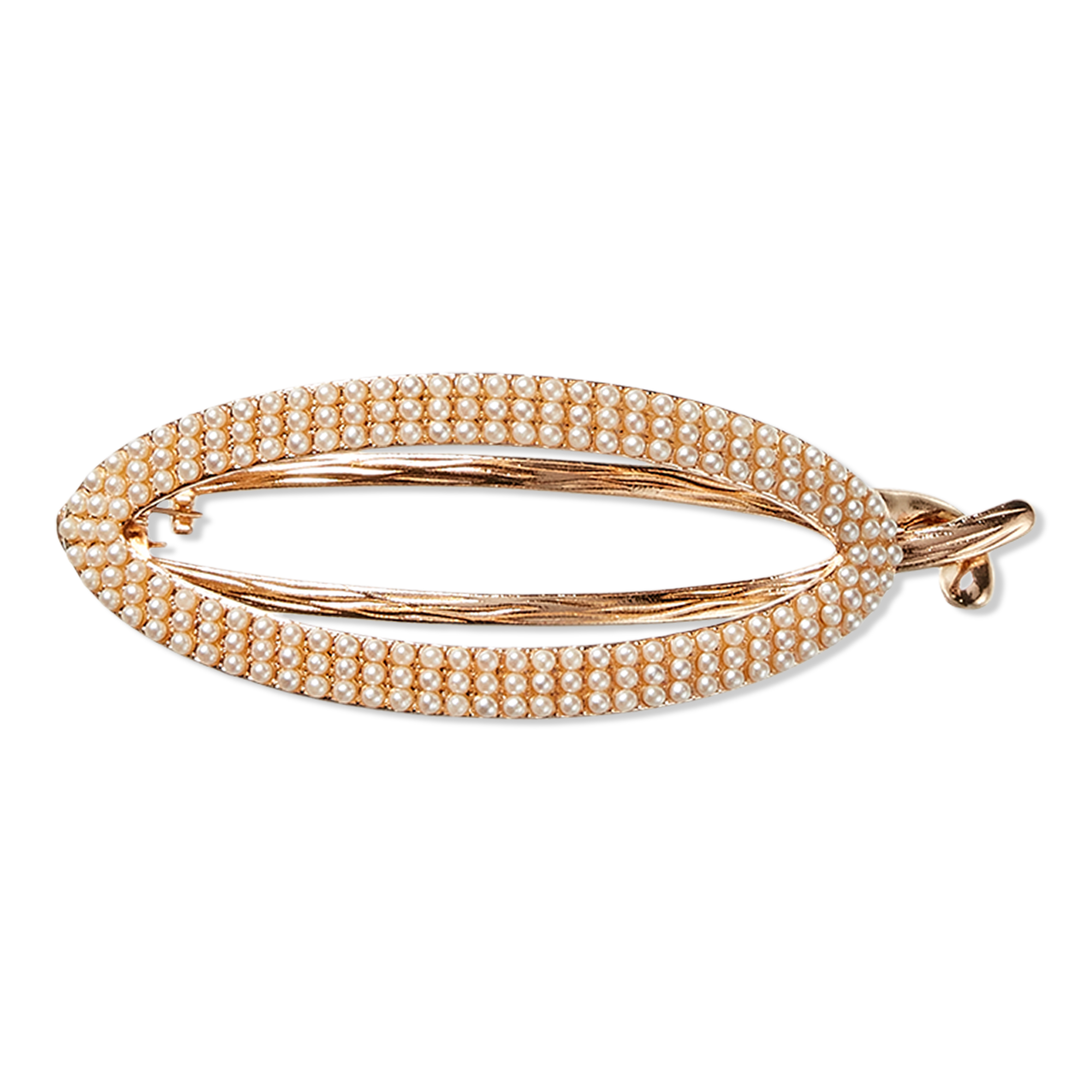 Scünci Banana Barrette with Pearls #1