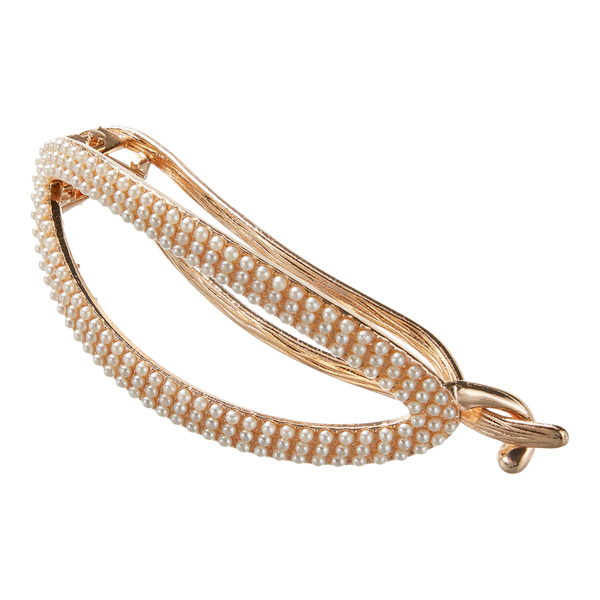 Scünci Banana Barrette with Pearls #4
