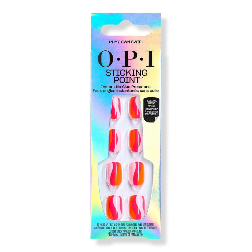 Opi Sticking Point Press On Nails - In My Own Swirl