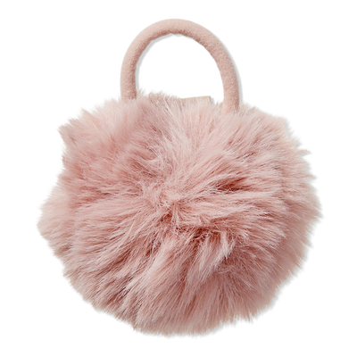 Scünci Faux Fur Pom Pom Hair Tie