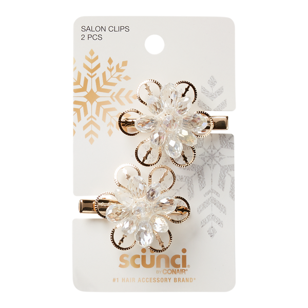 Scünci Snowflake Flower Salon Clips #2