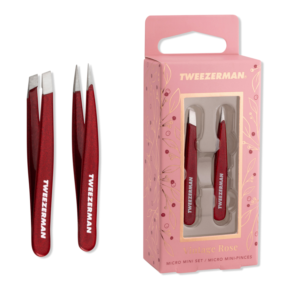 Tweezerman Vintage Rose Micro Mini Tweezer Set