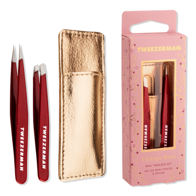 Tweezerman Vintage Rose Mini Tweezer Set with Case