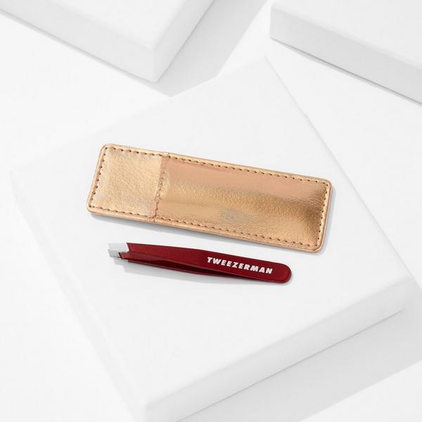 Tweezerman Vintage Rose Mini Slant Tweezer with Case #6
