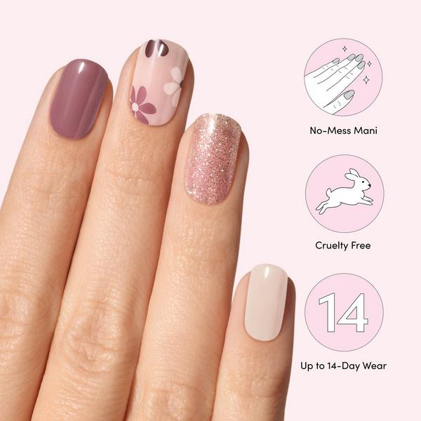 Dashing Diva Mocha For 2 GLOSS Gel Nail Polish Strips #5