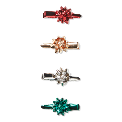 Scünci Holiday Bow Salon Clips