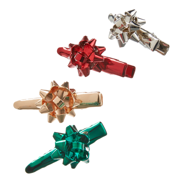 Scünci Holiday Bow Salon Clips #4