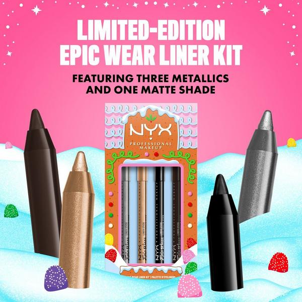 NYX Professional Makeup Holiday Eye Candy Epic Wear Liner Stick Kit #6