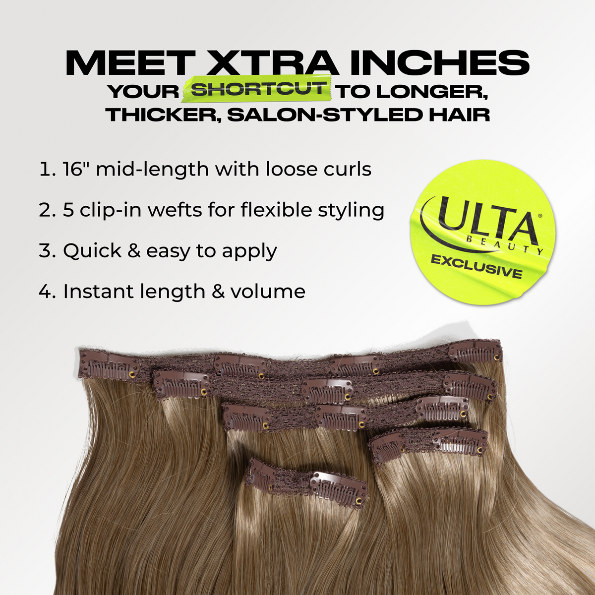 Xtra Inches Clip-in Extensions - Ash Blonde