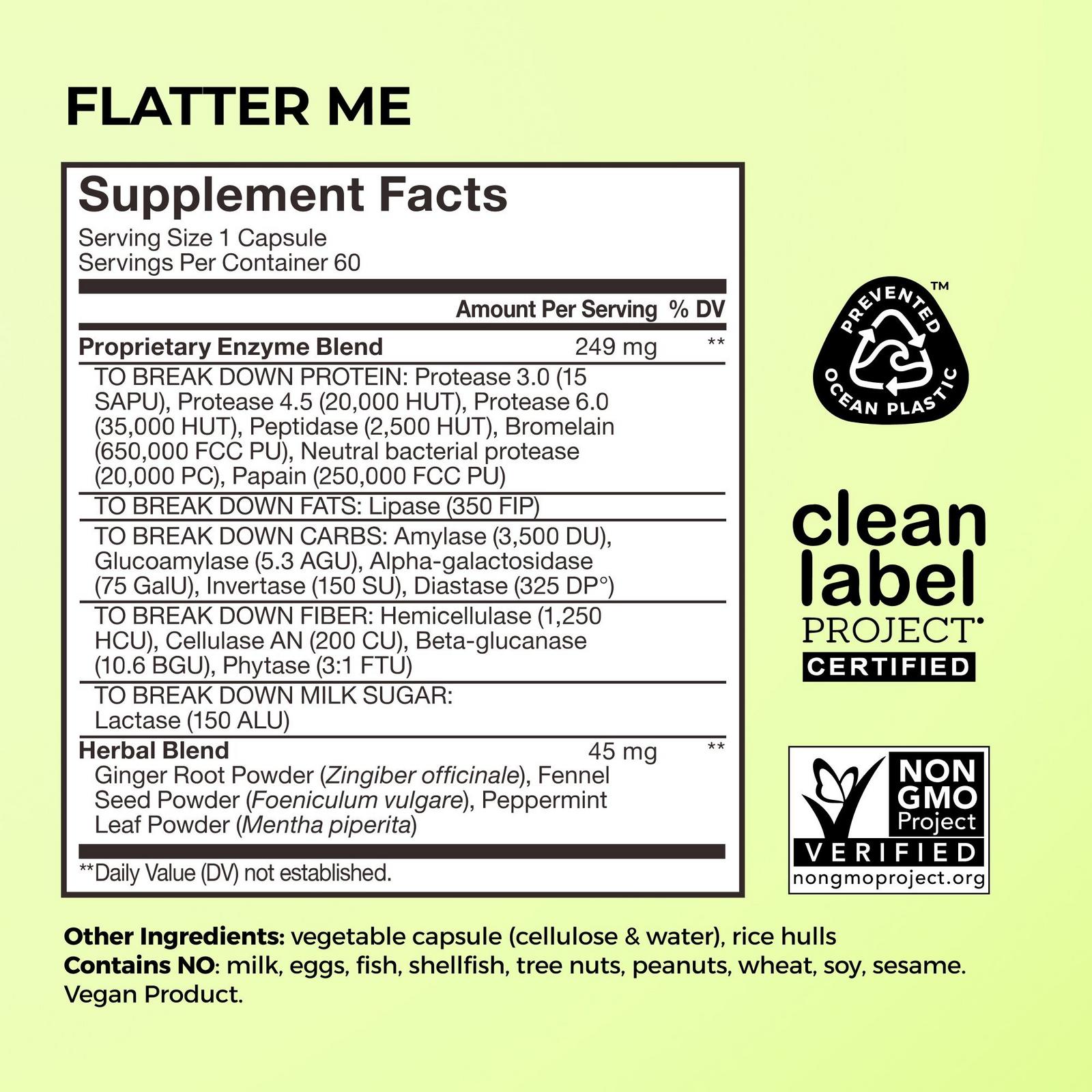Flatter Me Digestive Enzymes for Fast Bloating Relief