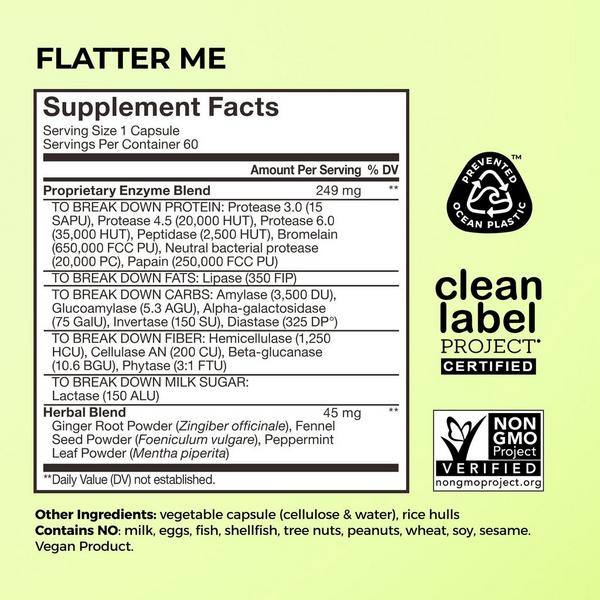 Hum Nutrition Flatter Me Digestive Enzymes for Fast Bloating Relief #5