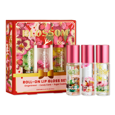 BLOSSOM Roll On Lip Gloss Holiday Set