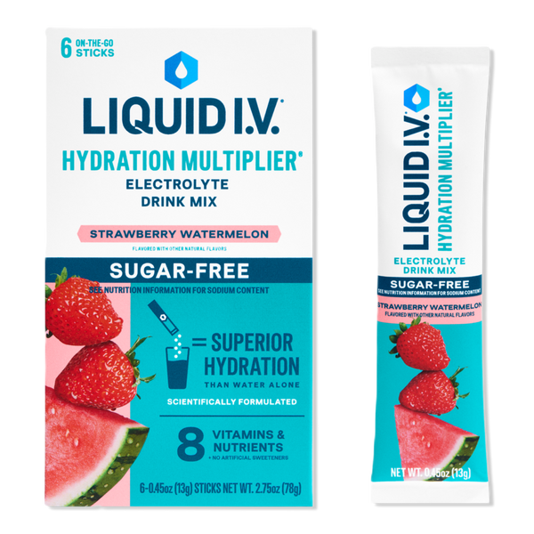 LIQUID I.V. Hydration Multiplier Electrolyte Drink Mix Sugar-Free Strawberry Watermelon #1