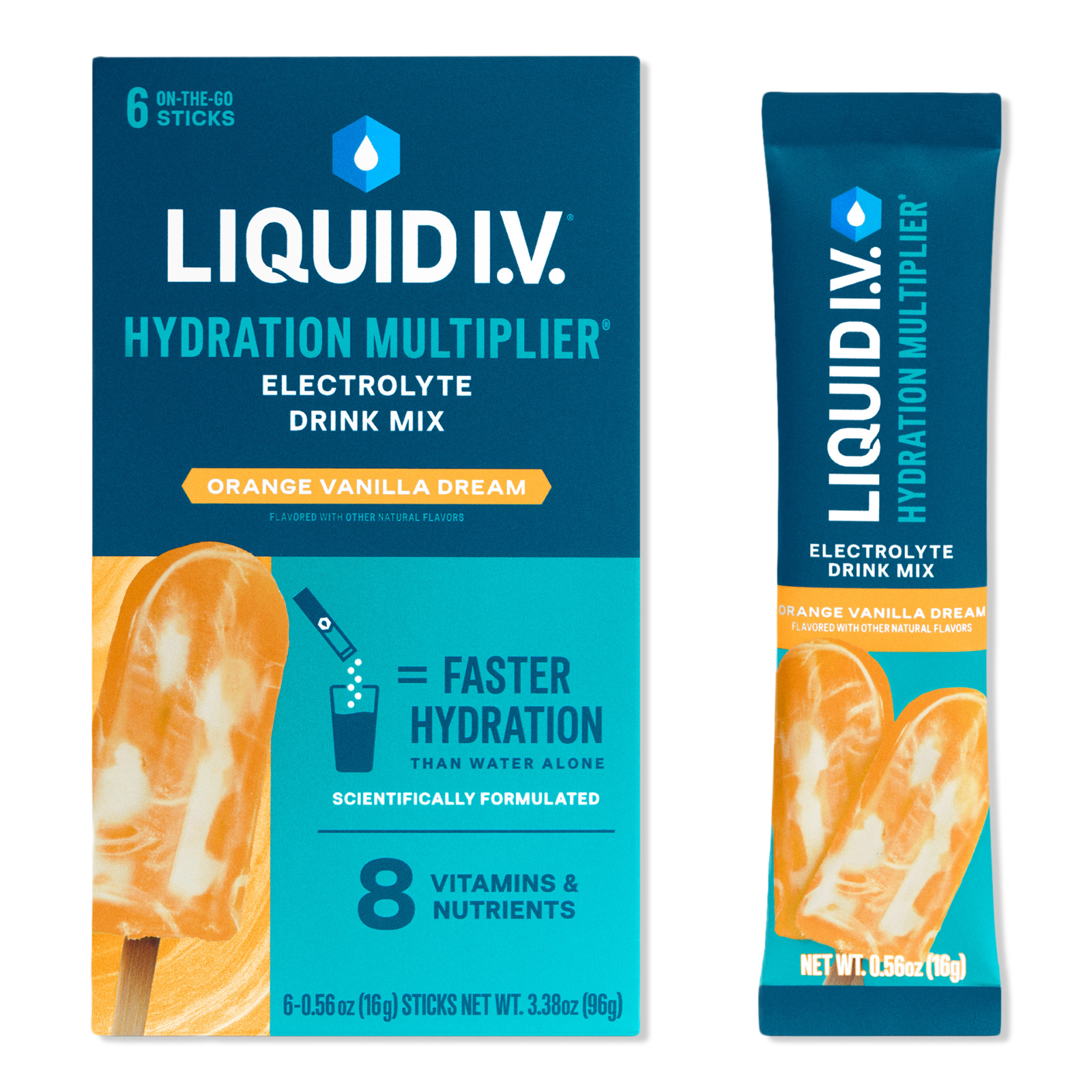LIQUID I.V. Hydration Multiplier Electrolyte Drink Mix Orange Vanilla Dream #1