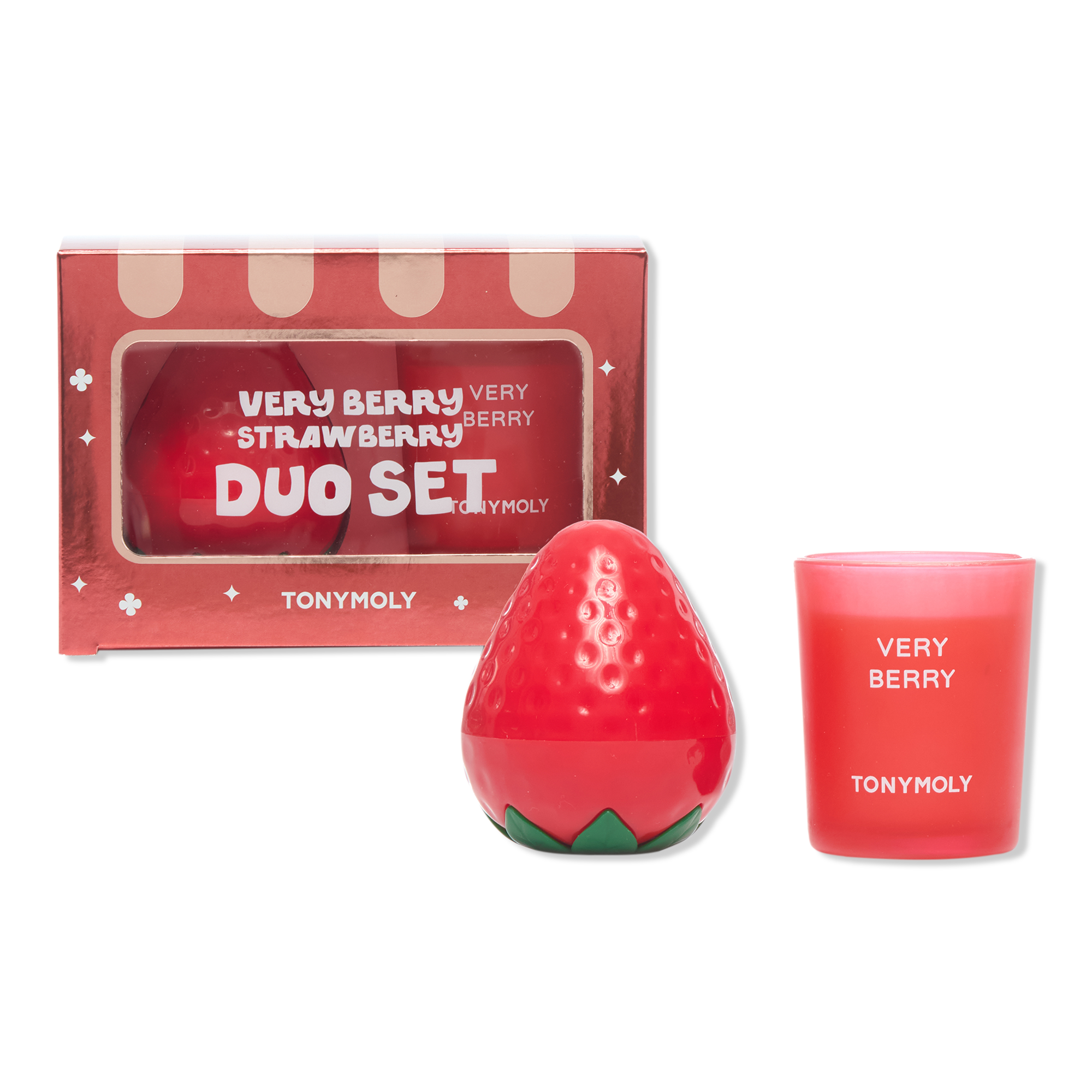 TONYMOLY Very Berry Strawberry Hand Cream and Candle Set #1