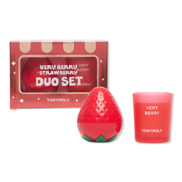 TONYMOLY Very Berry Strawberry Hand Cream and Candle Set #1