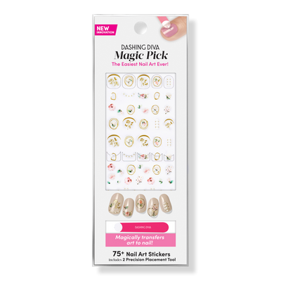 Dashing Diva Free Magic Pick Stickers in Floral Blush with $15 Dashing Diva purchase