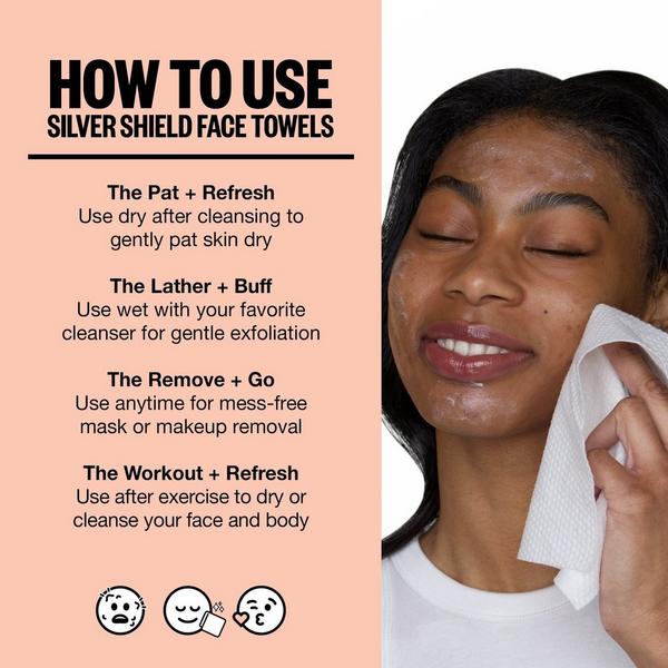 Peace Out Silver Shield Disposable Face Towels #5