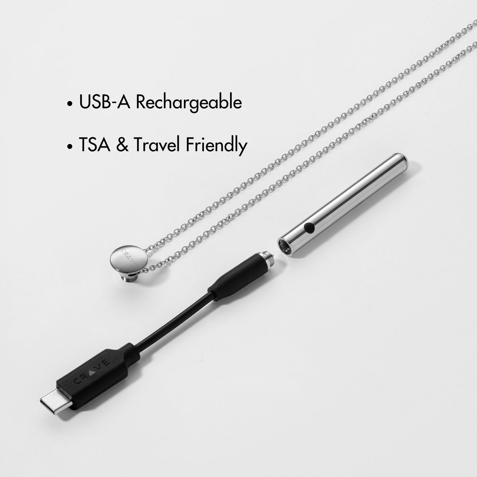 Vesper Mini Vibrator Necklace - Silver