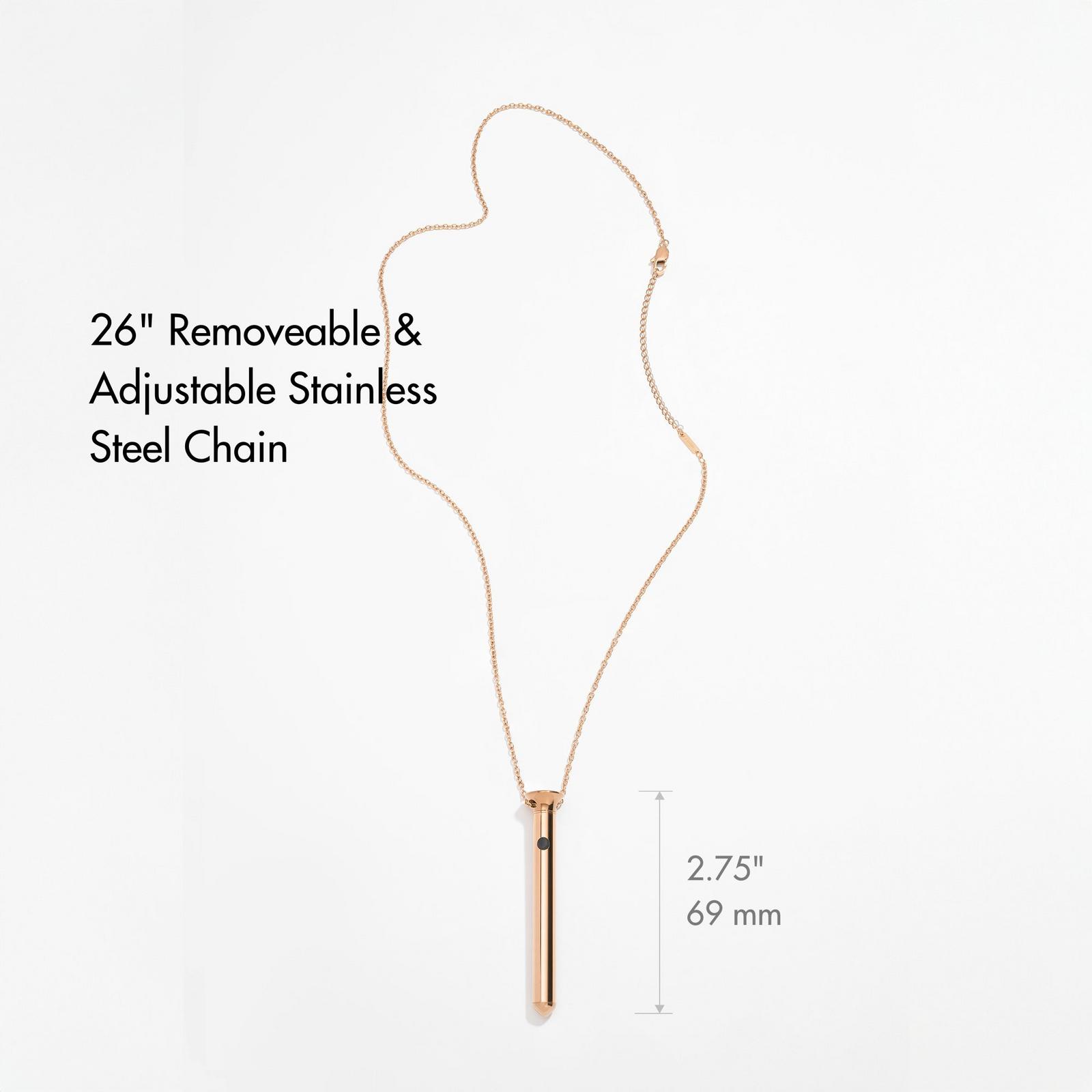 Vesper Mini Vibrator Necklace - Rose Gold