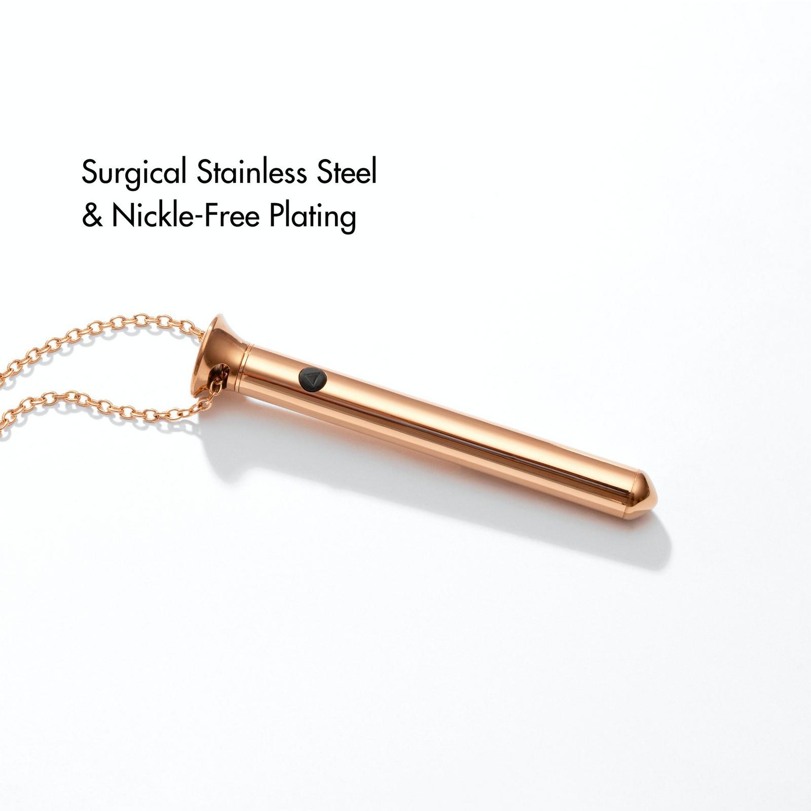 Vesper Mini Vibrator Necklace - Rose Gold